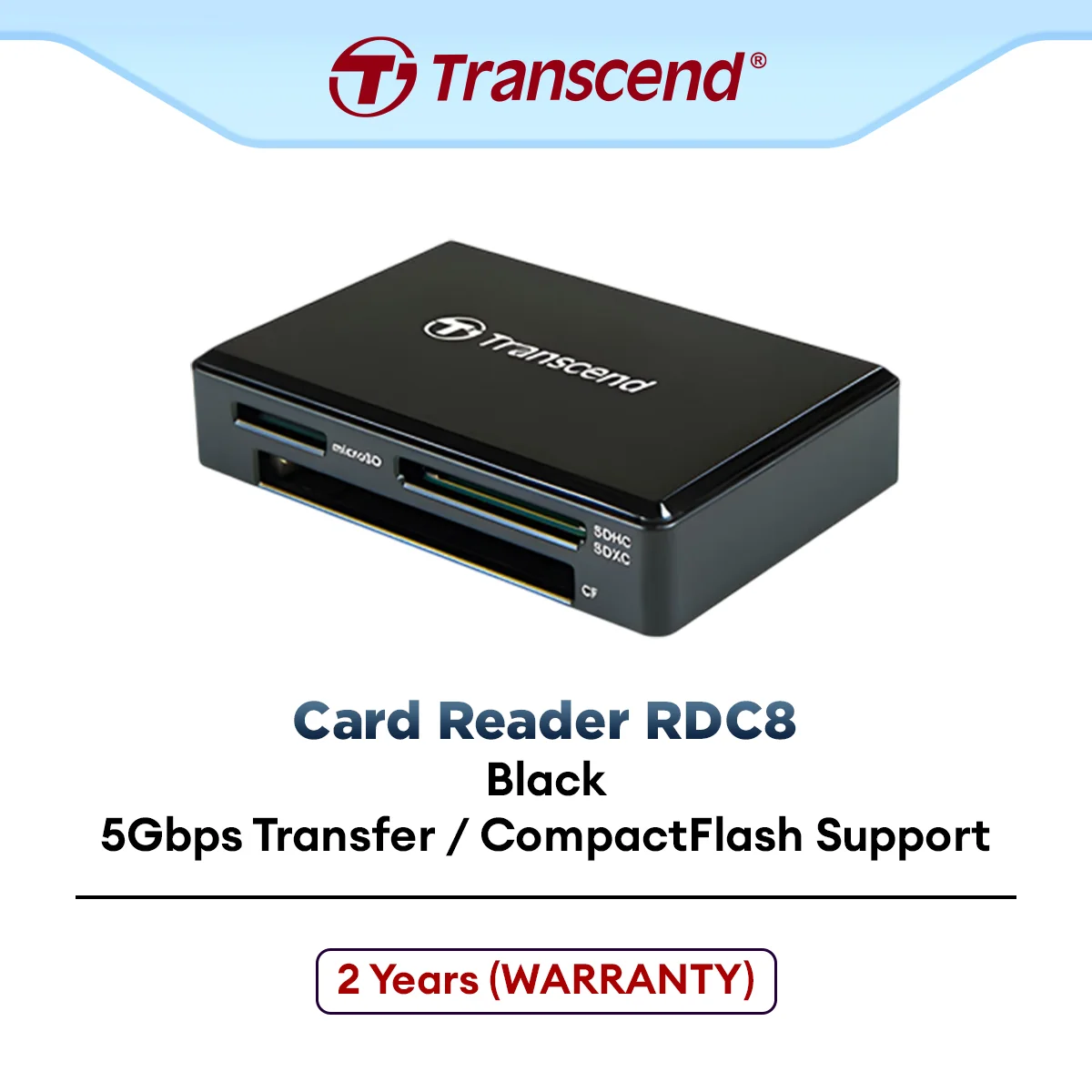 Transcend RDC8 Card Reader USB-C to SD/MicroSD/CF