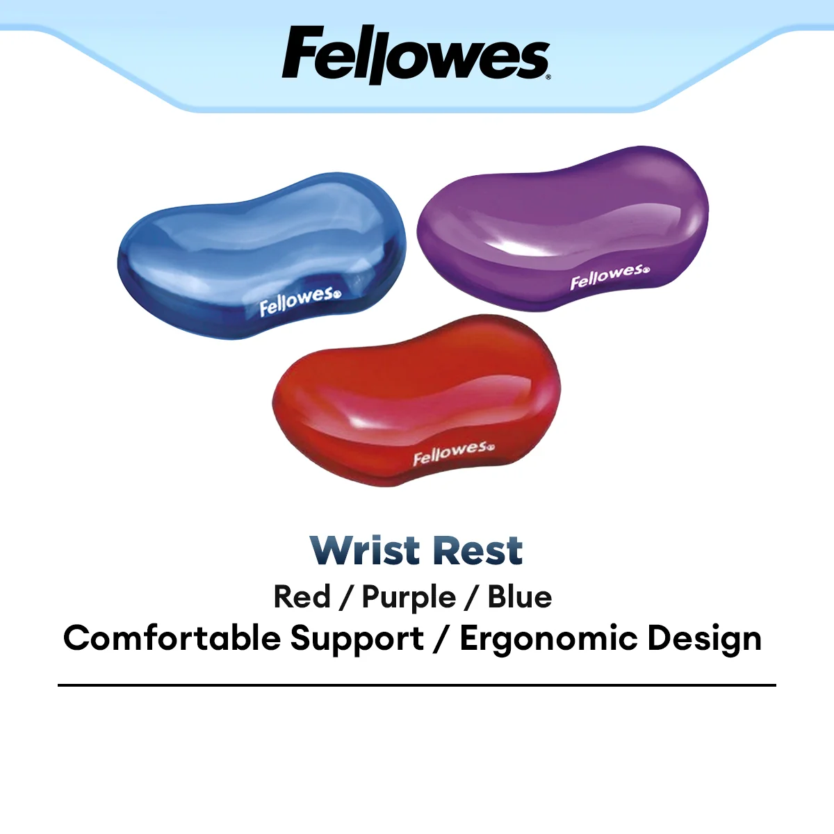 Fellowes Wrist Rest ( Blue / Purple / Red )