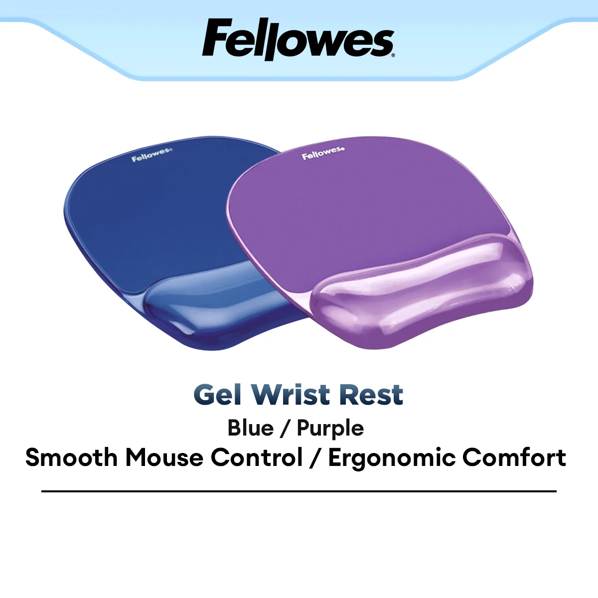 Fellowes Gel Wrist Rest (Blue & Purple)