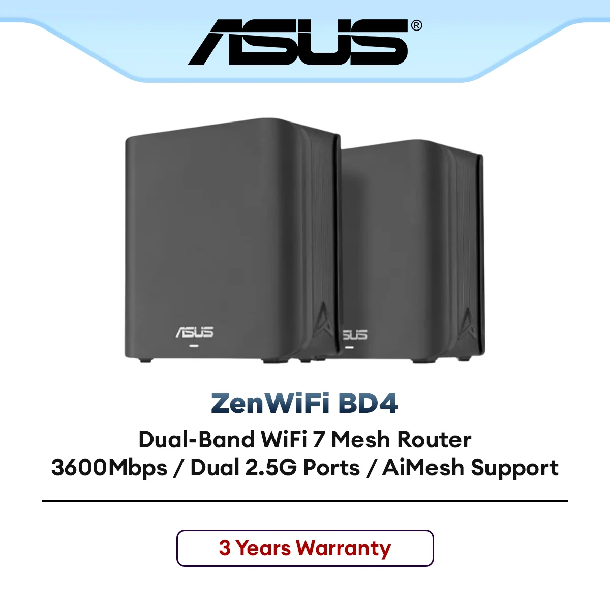 Asus ZenWiFi BD4 Dual Band Wifi7 BE3600 AiMesh Extendable Router