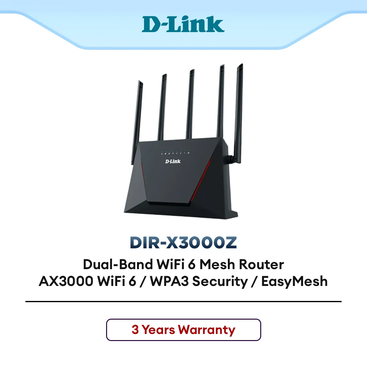 D-Link DIR-X3000Z AX3000 High Gain Antennas Mesh Wireless WiFi 6 Router with OFDMA & MU-MIMO | Mesh with TM Router DIR-X1860Z / DIR-X3060Z