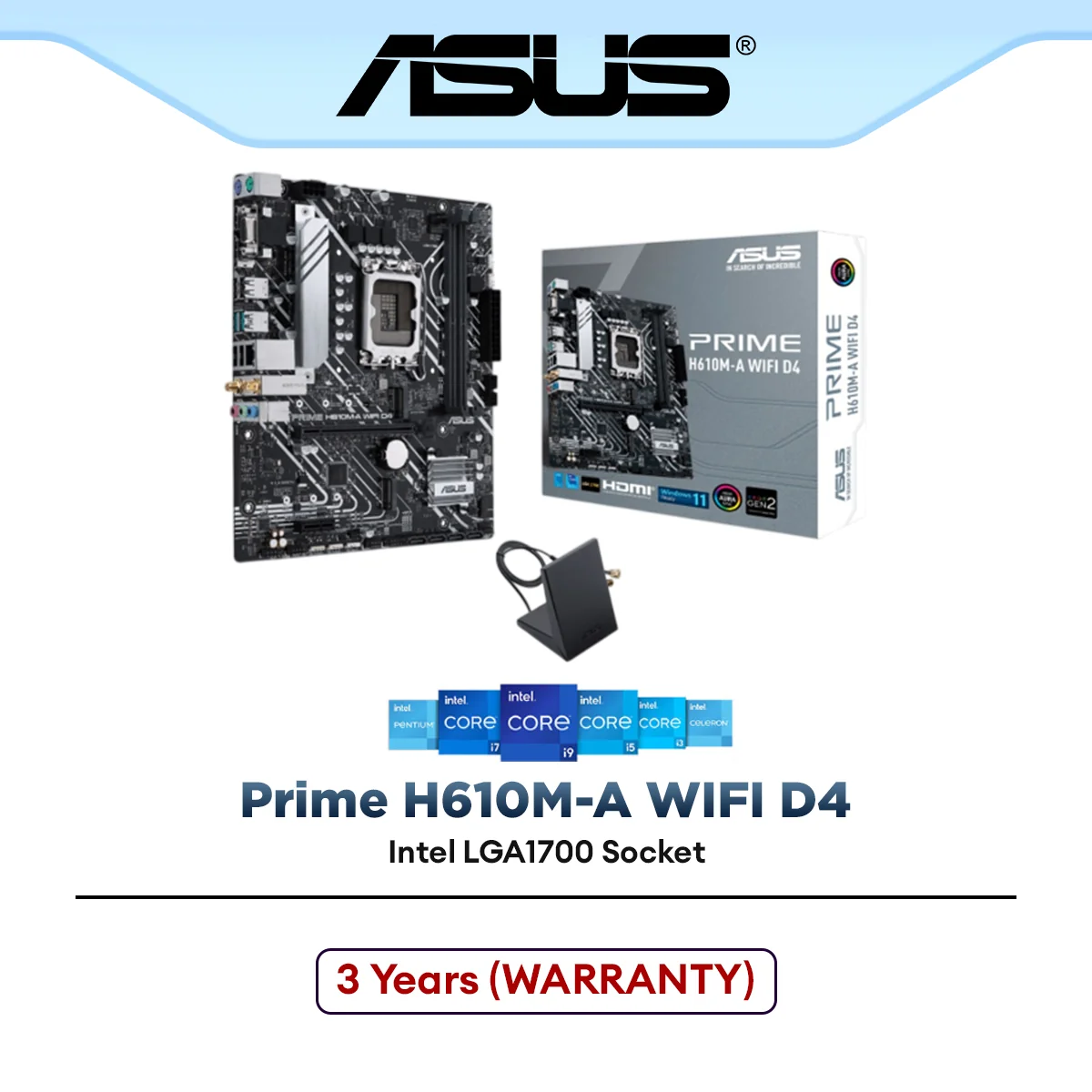 Asus Prime H610M-A WIFI D4 Micro ATX (mATX) Intel LGA1700 Motherboard