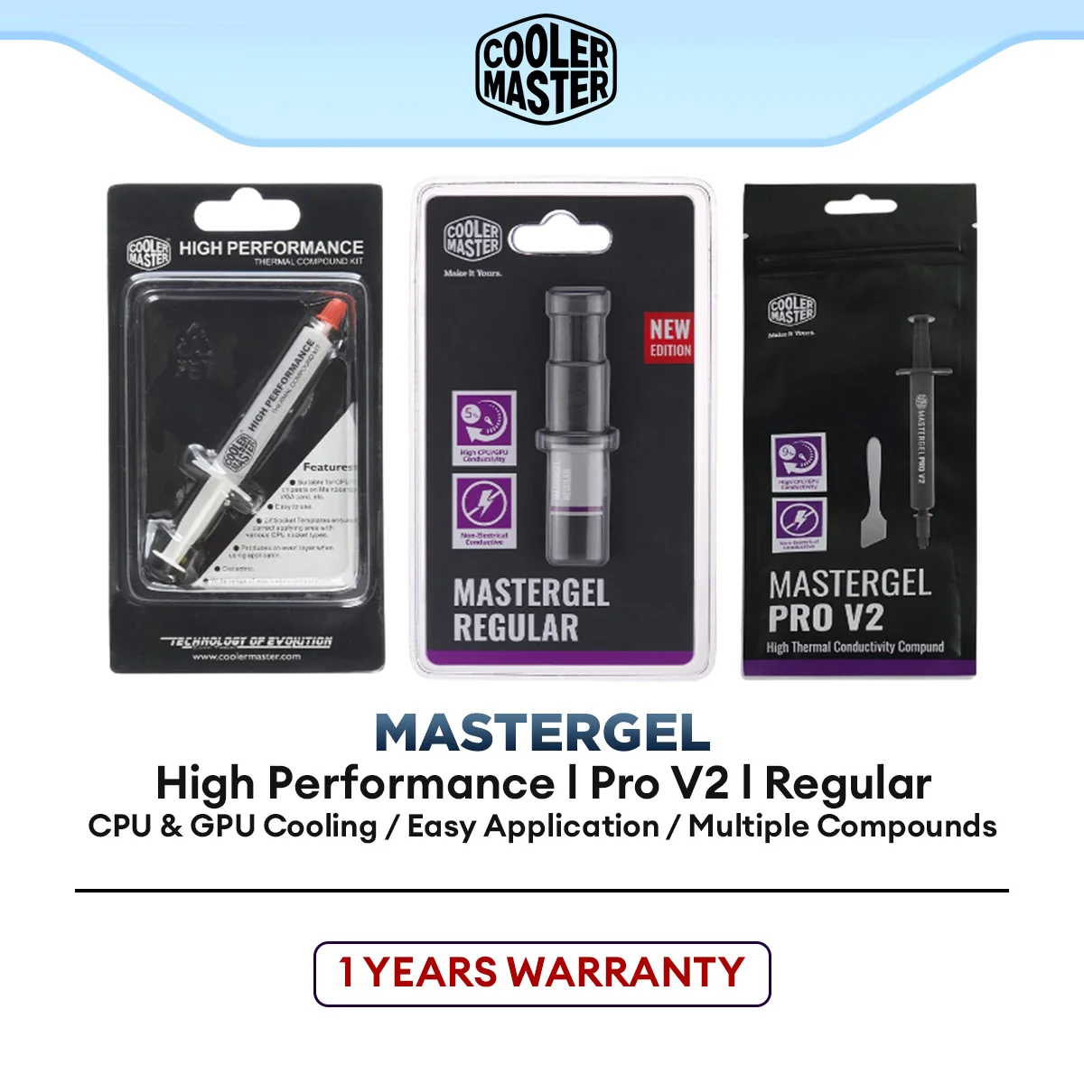 Cooler Master MASTERGEL Pro / Regular High Performance Thermal Paste | MGX-ZOSG-N15M-R2 / HTK-002-U1