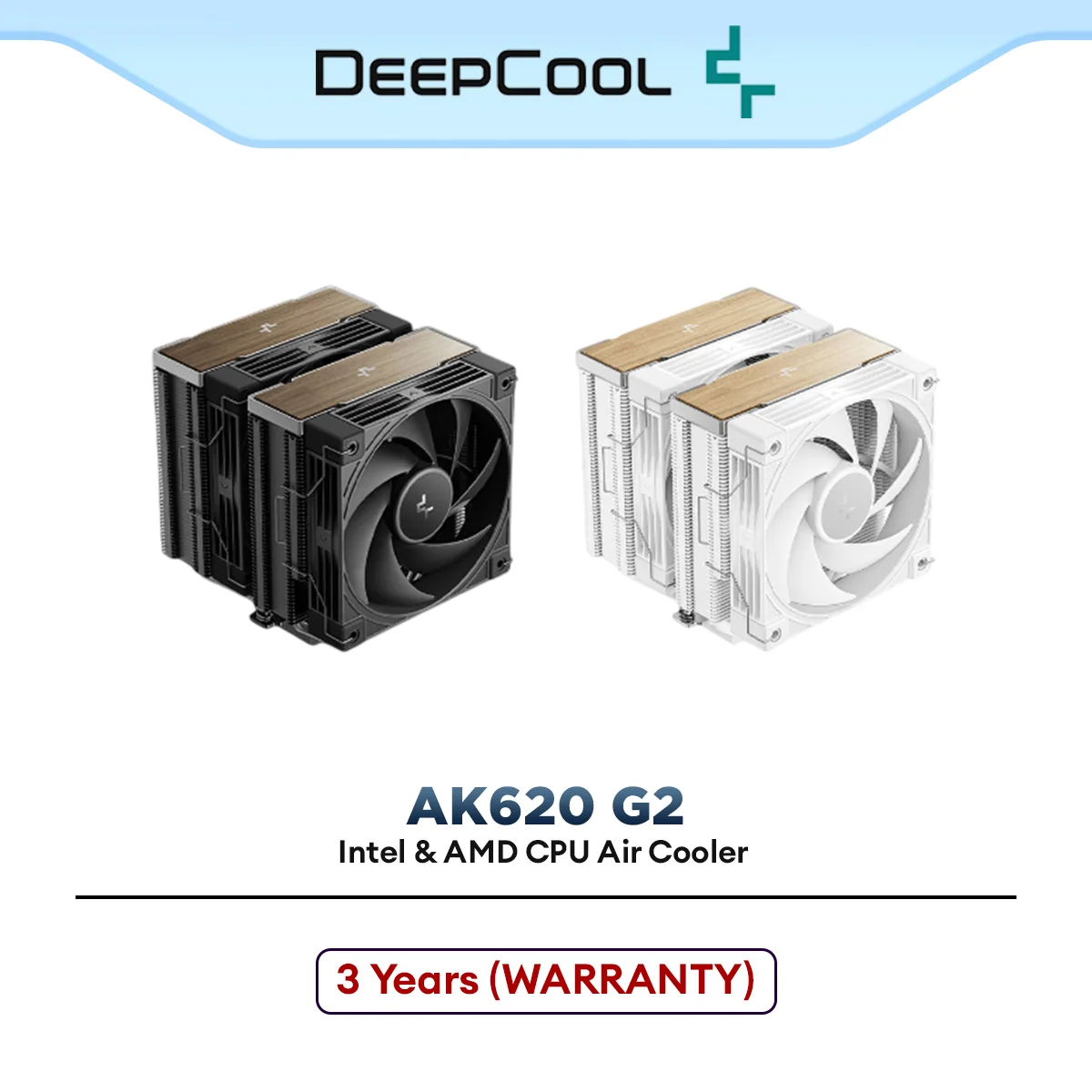 DeepCool AK620 G2 CPU Cooler | Intel & AMD CPU Air Cooler (Black/White)