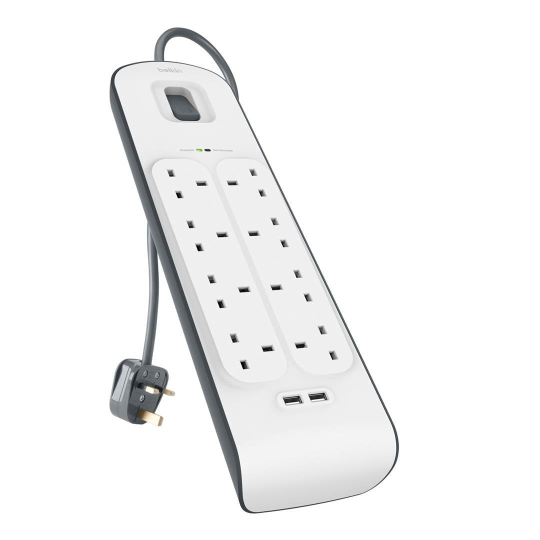 Belkin Plus Surge Protector 8-Way with USB BSV804sa2M Power Socket