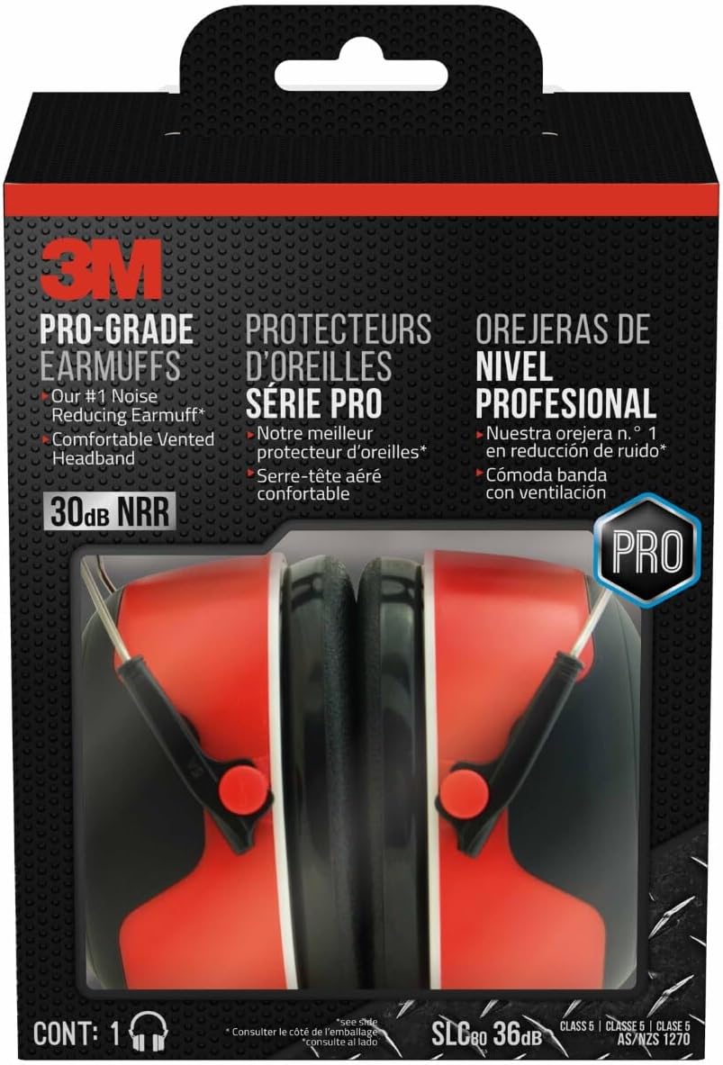 3M Pro-Grade Over-the-Head Ear Muffs NRR 30dB