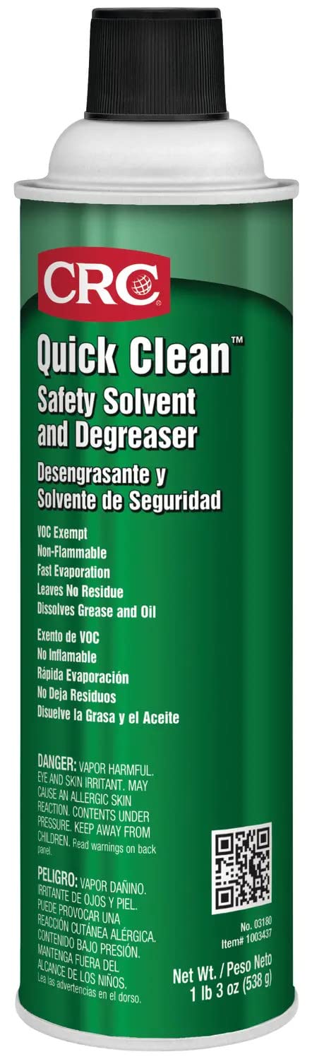 CRC Quick Clean Safety Solvent Industrial Degreaser 19 oz
