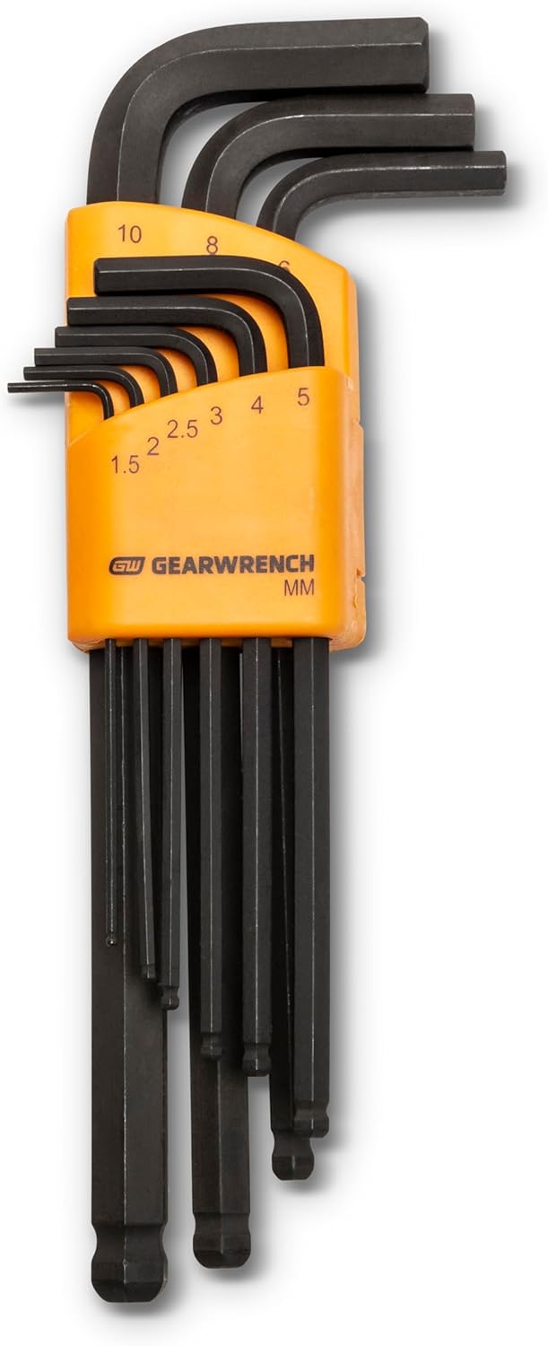 GEARWRENCH 9-Piece Metric Ball End Long Arm Hex Key Set
