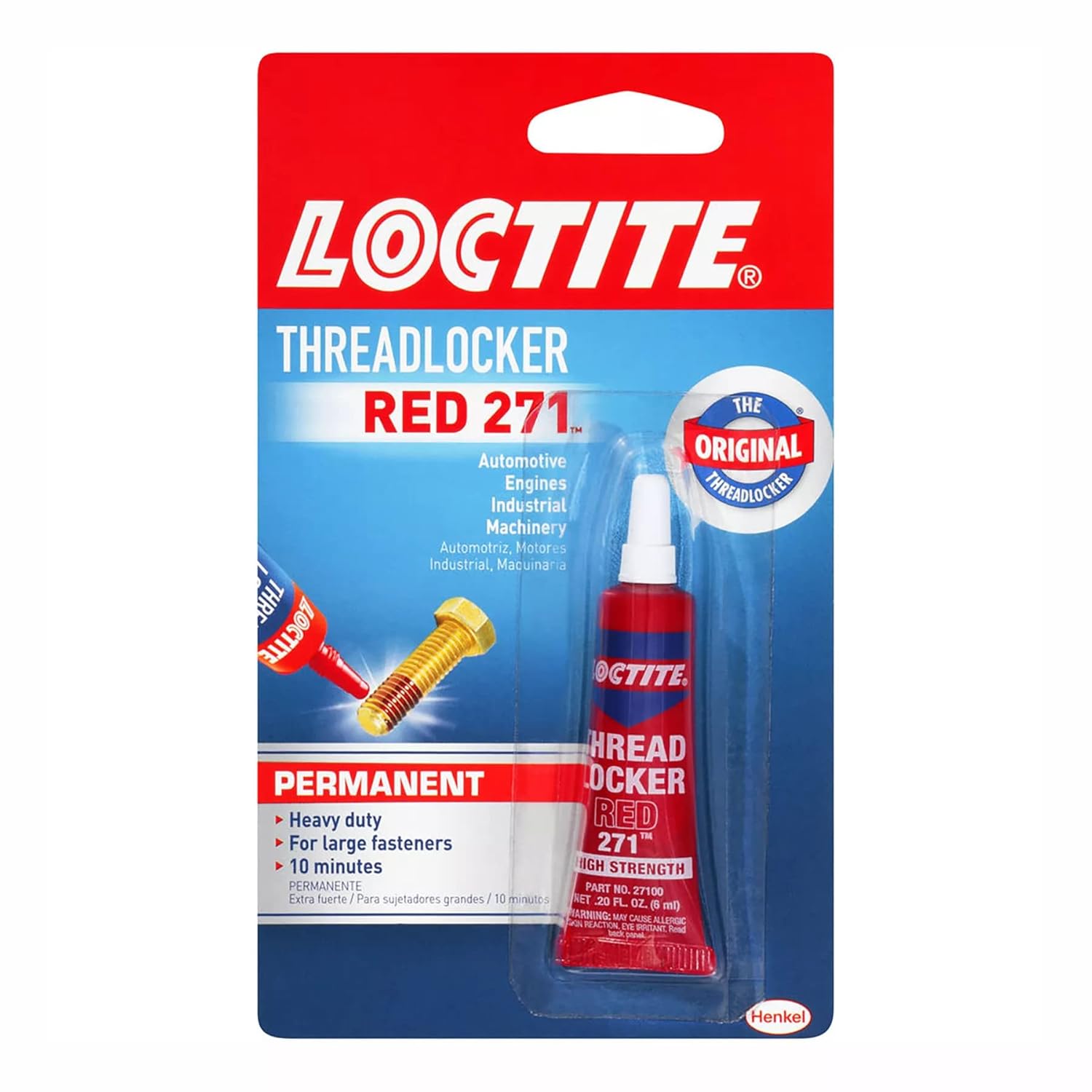 Loctite Threadlocker Red 271 Permanent 6 ml