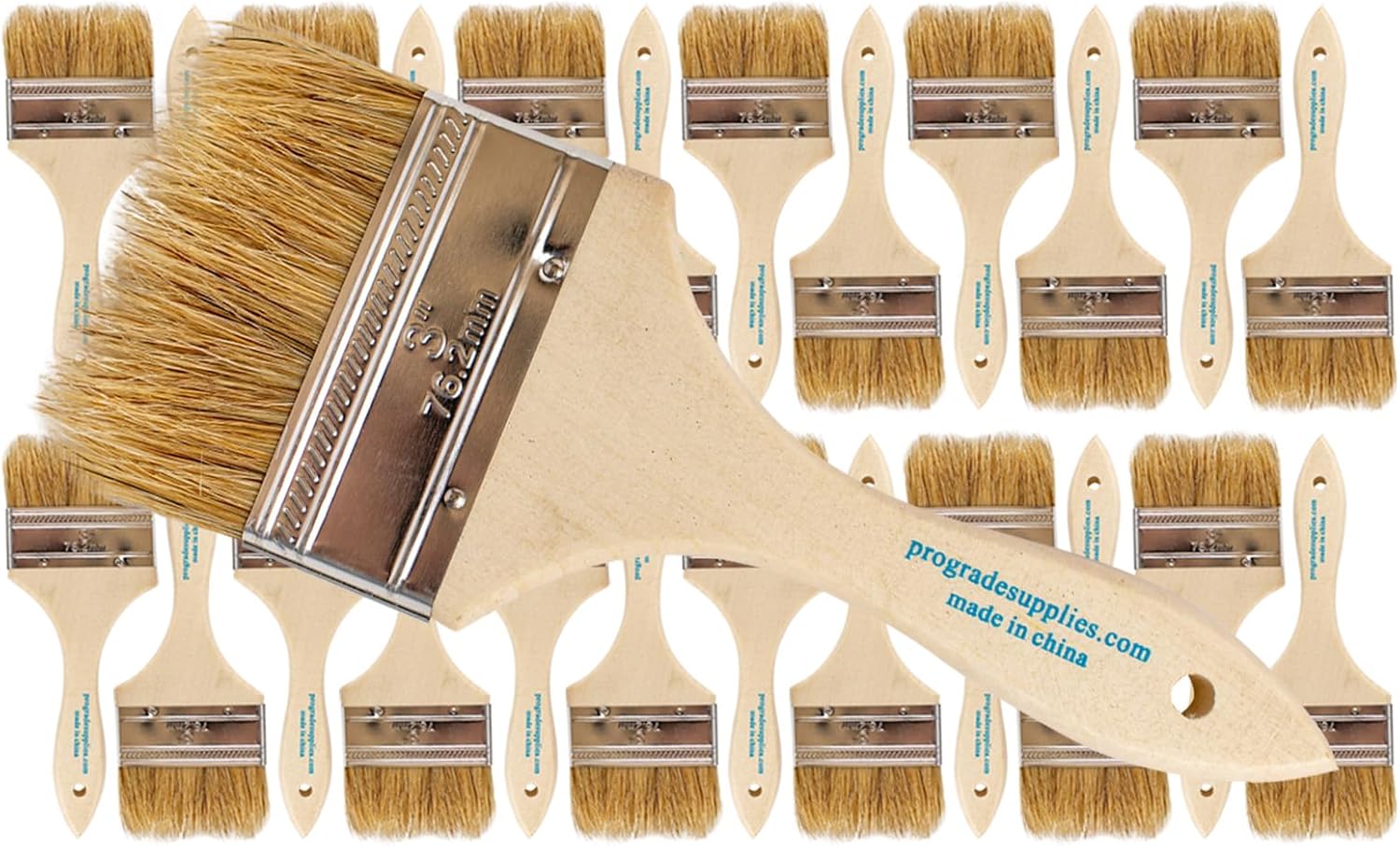 Pro Grade 3-Inch Chip Paint Brushes 24-Pack