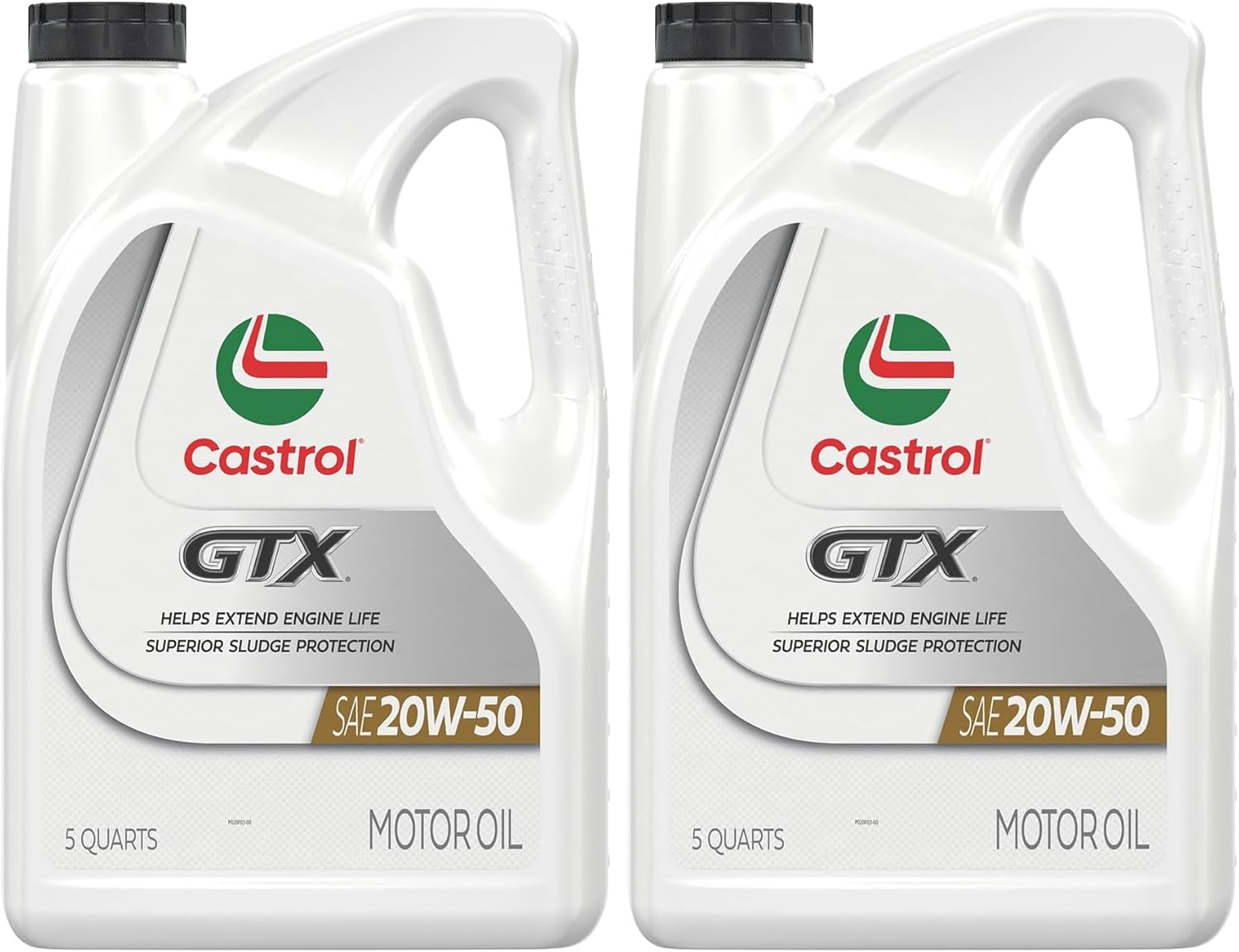 Castrol GTX 20W-50 Motor Oil 5 Quart Pack of 2